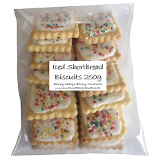 Homemade Iced 100's & 1000's Shortbread Biscuits 250g